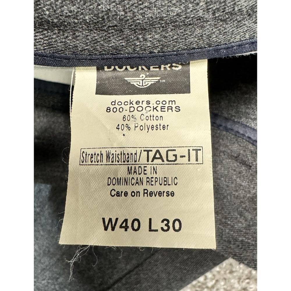 Dockers Mens Individual Fit Gray Khaki Dress Pants Classic Fit NEW Size 40x30 - Picture 5 of 7